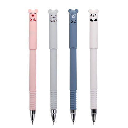 12pcs Animals Panda Erasable Gel Pen 0.5mm Blue Black Erasable Pen Refills Rods Washable Handle School Supplies Stationery Beauty World Shop