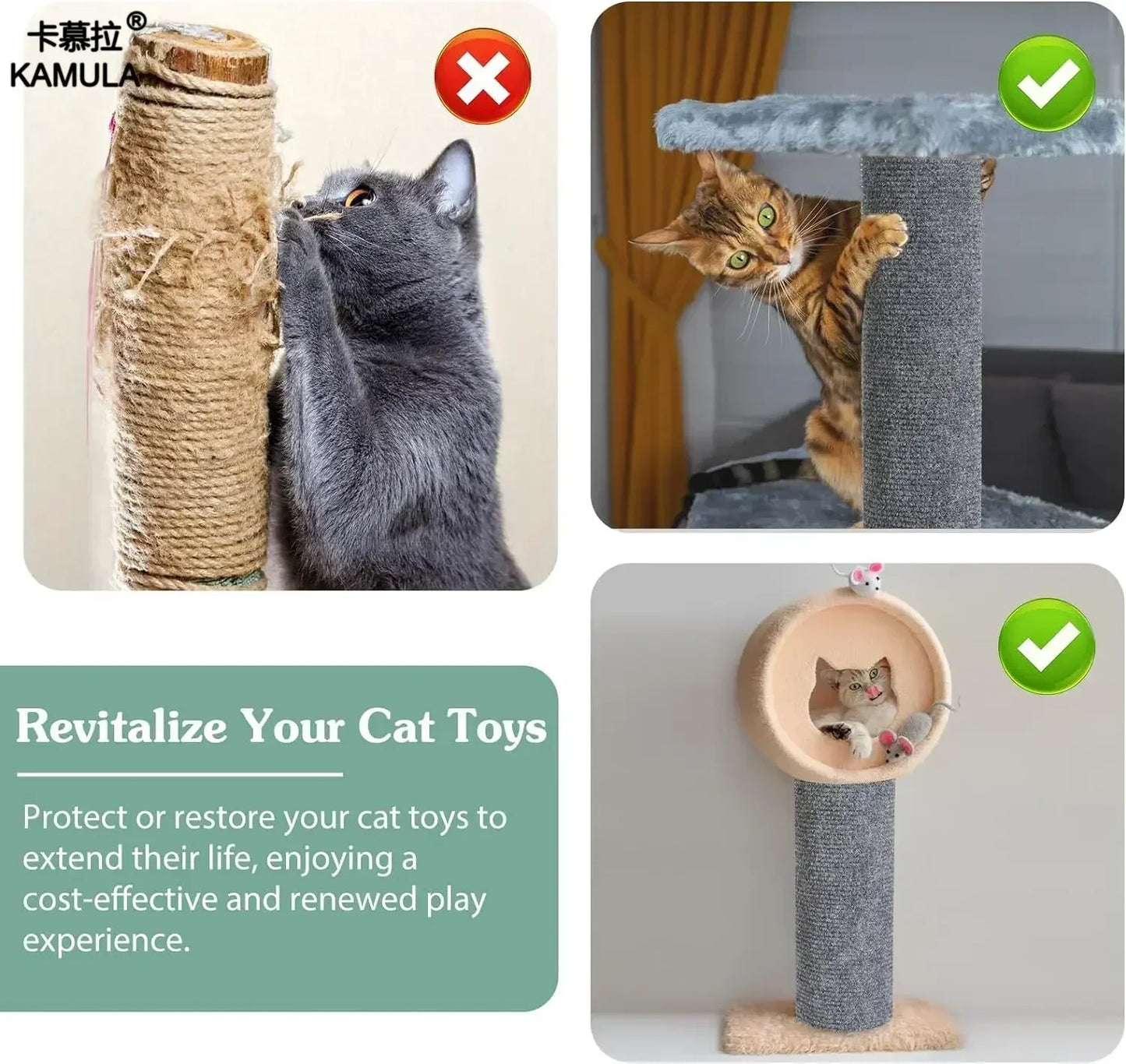 Trimmable Cat Scratch Mat Self-Adhesive Cats Scratch Carpet Anti Cat Scratcher Furniture Couch Corner Indoor Sofa Wall Protector Beauty World Shop