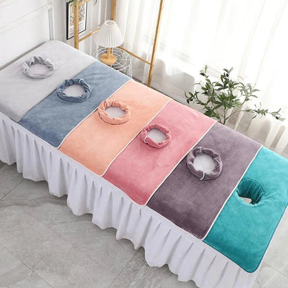 40*80cm Thickened Beauty SPA Massage Table Planking Face Towel With Hole Bed Bandana Beauty World Shop