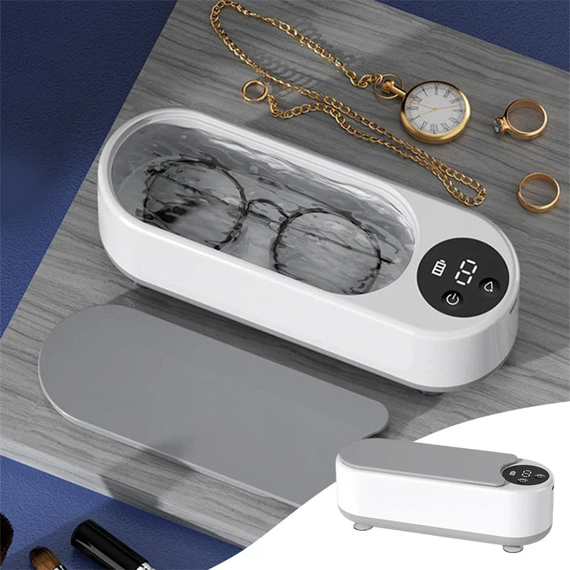 Portable Household Cleaning Machine, 450ml Clean Pod Ultrasonic Cleaner, Jewelry Cleaner Machine for Ring, Glasses, Makeup Brush Beauty World Shop