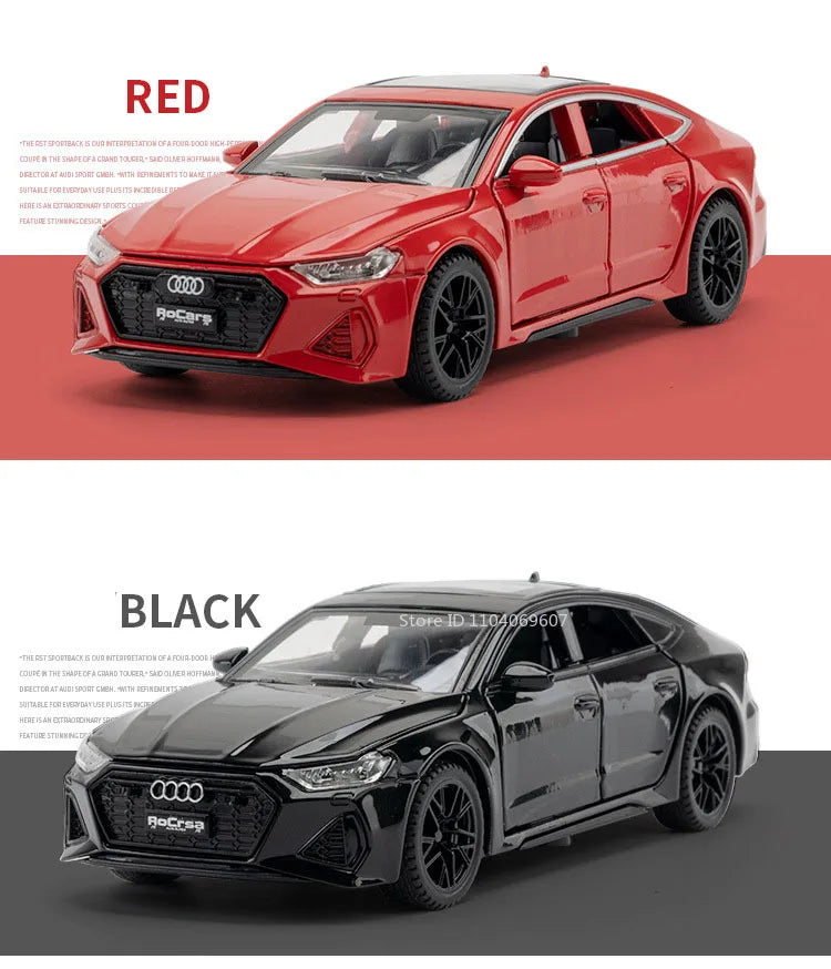 1:32 Audi RS7 Sportback Model Toy Cars Alloy Diecast 6 Doors Opened with Pull Back Rubber Tires Ornament Vehicle Toys Gifts Beauty World Shop