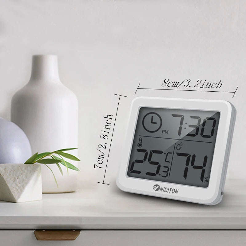 Digital Clock Desk Clock with Temperature Humidity  Wall Clocks for  Home Kitchen Office Desk Decorations NIDITON Beauty World Shop