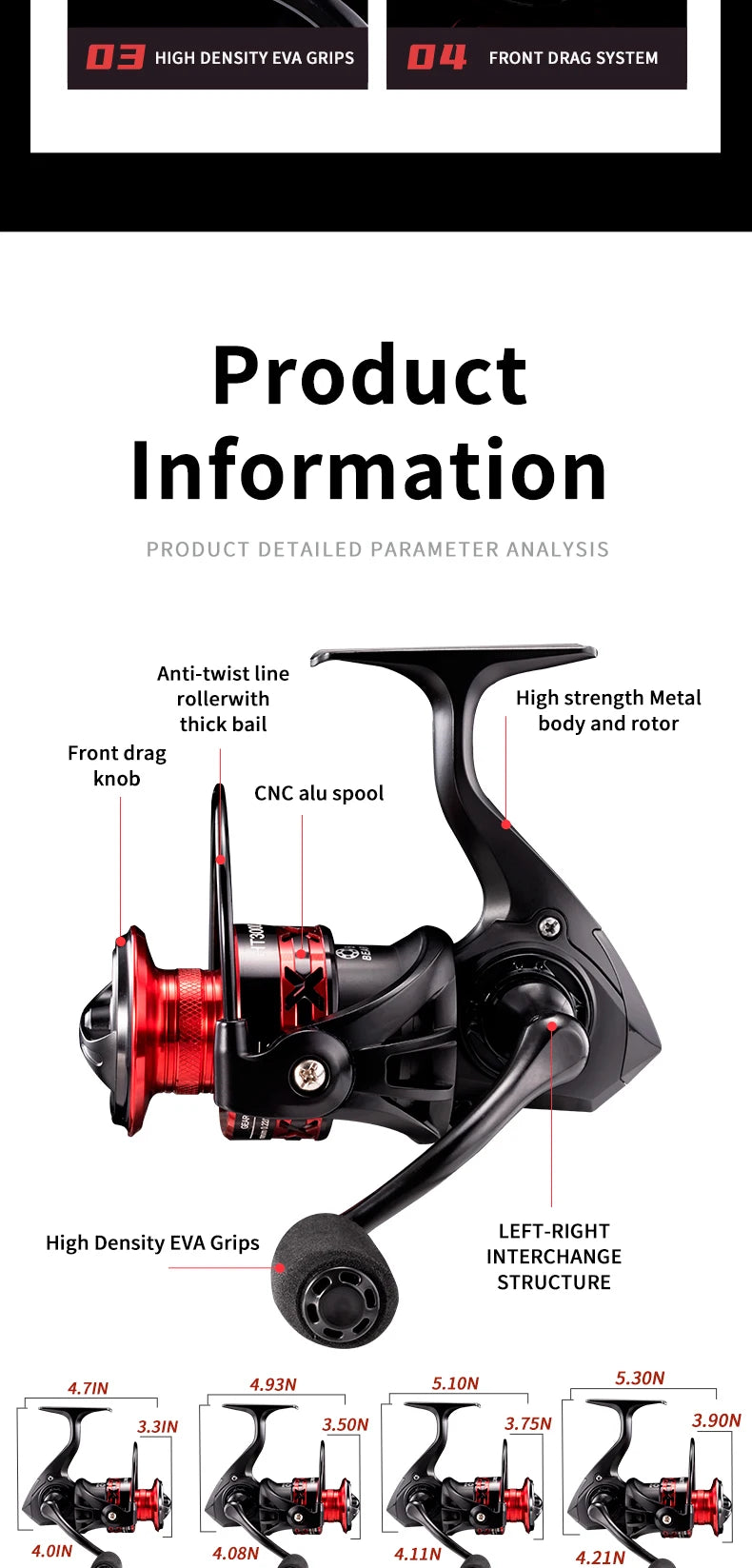 Rooblinos HT Spinning Fishing Reels For Saltwater Freshwater Metal Spool Left/Right Interchangeable Trout Carp Fishing Tackle Beauty World Shop
