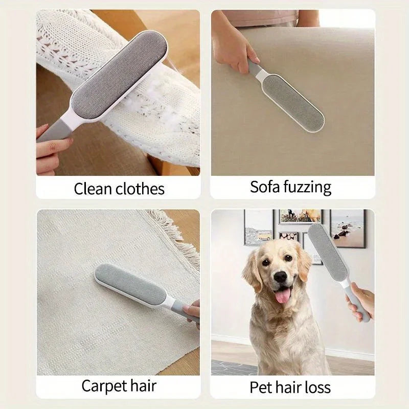 Double-Sided Pet Hair Remover, Manual Electrostatic Sticky Lint Brush, for Cat, Clothing, Sofa, Furniture,  Carpet Cleaning Beauty World Shop