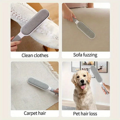 Double-Sided Pet Hair Remover, Manual Electrostatic Sticky Lint Brush, for Cat, Clothing, Sofa, Furniture,  Carpet Cleaning Beauty World Shop