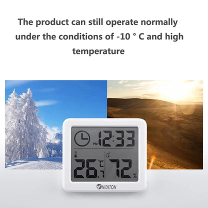 Digital Clock Desk Clock with Temperature Humidity  Wall Clocks for  Home Kitchen Office Desk Decorations NIDITON Beauty World Shop