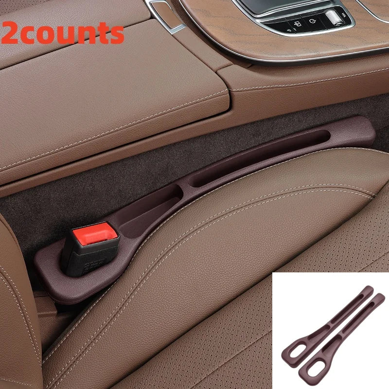 2pc Car Seat Gap Filler Organizer Pu Waterproof Car Seat Gap Plug Strip with 2 Grooves Seat Gap Storage Auto Interior Accessorie Beauty World Shop