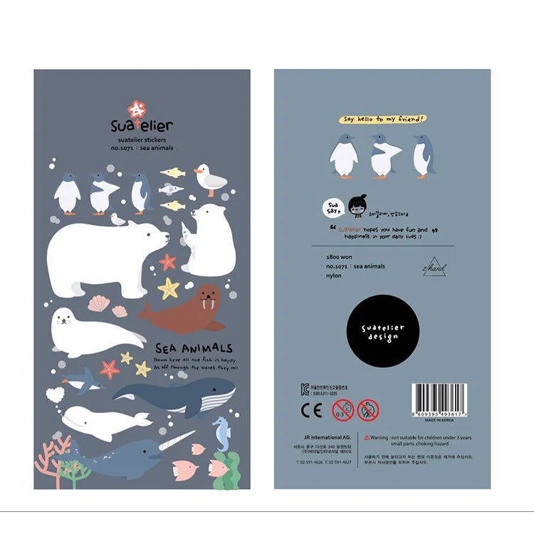 Korean Import Original Suatelier Collection Kawaii Daily Stickers Scrapbooking Diy Journal Stationery Sticker Deco Art Supplies Beauty World Shop