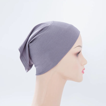 56colors Fashion Women Inner Hijab Tube Muslim Cap Bonnet Plain Islamic Underscarf Bamboo Jersey Undercaps Beauty World Shop