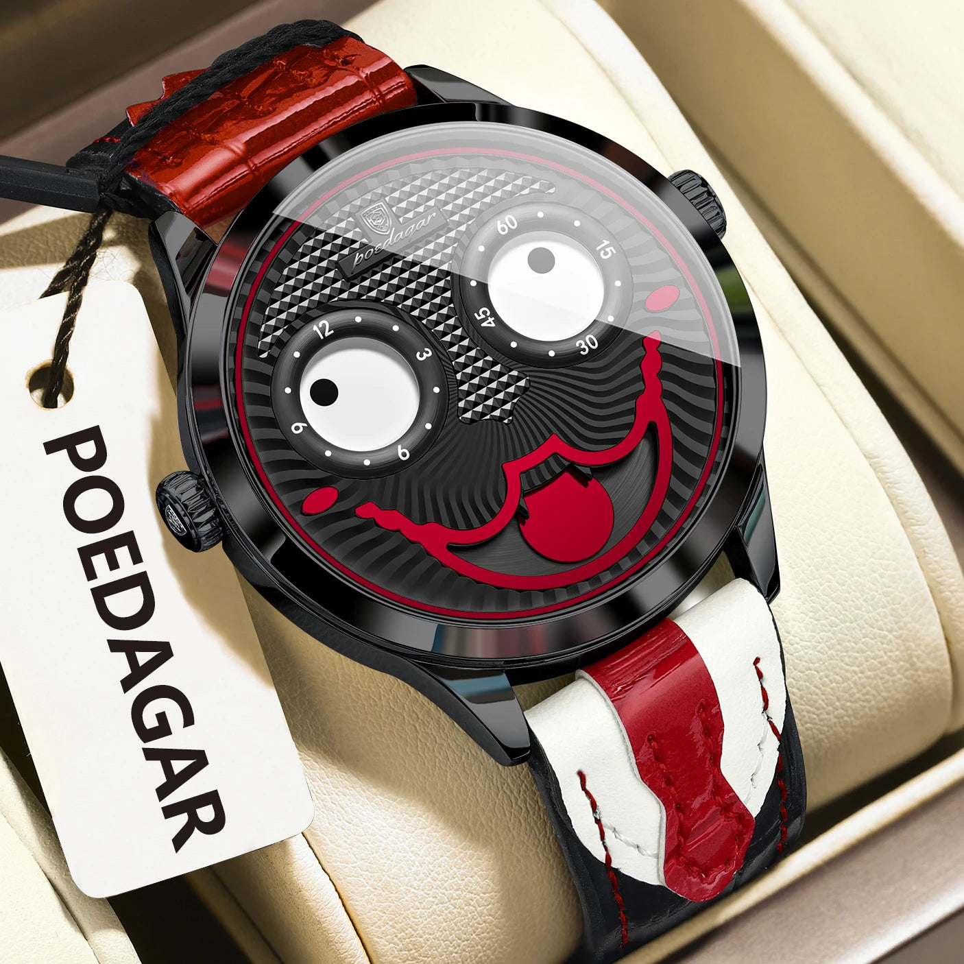 POEDAGAR Original Luxury Watch For Man Waterproof High Quality Male Wristwatch Quartz Leather Sports Fashion Men's Watches Reloj Beauty World Shop