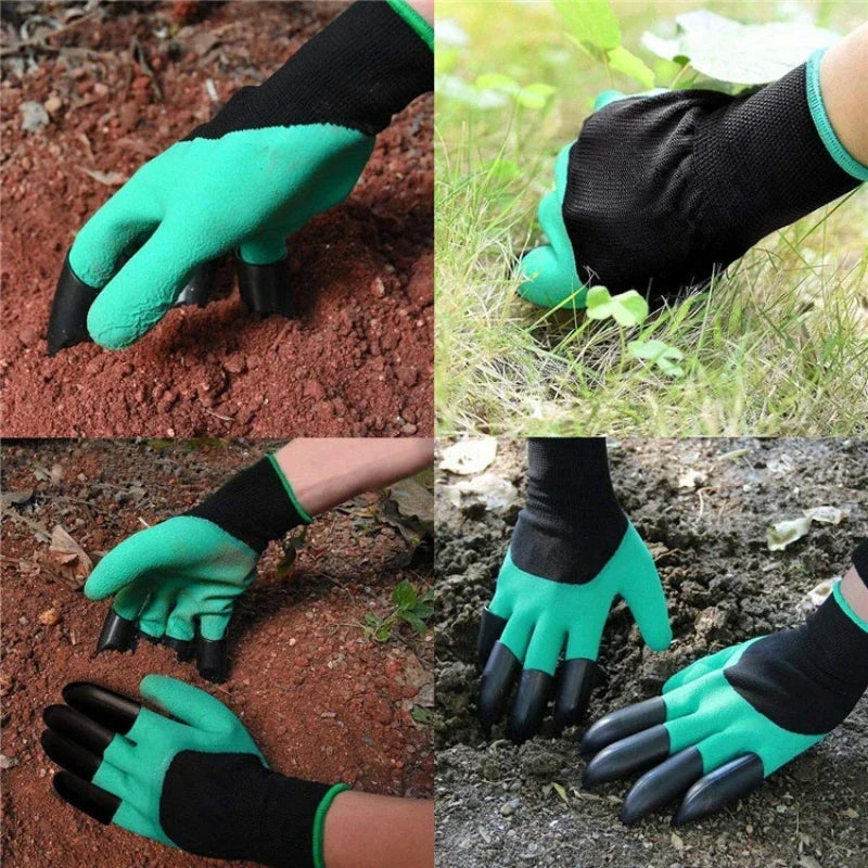 Horticultural Gloves with Claws Digging Gloves Garden Vegetable Flower Garden Planting Stab Resistant Protective Latex Gloves Beauty World Shop