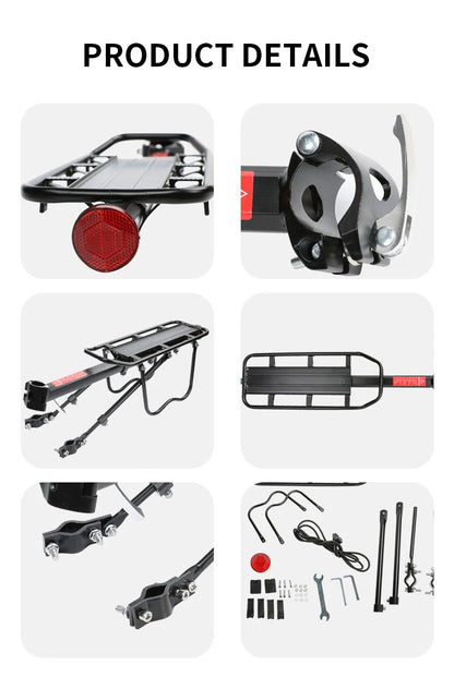 Mountain Bike Carrier With Reflective Plate Riding Equipment Quick Disassembly Aluminum Alloy Bicycle Rear Shelf Bicycle Parts Beauty World Shop