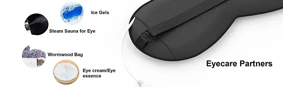 USB Heated Eye Mask Reusable USB Silk Steaming Eye Mask Eye Massager For Sleeping Eye Puffiness Anti Dark Circle Patch Eye Care Beauty World Shop