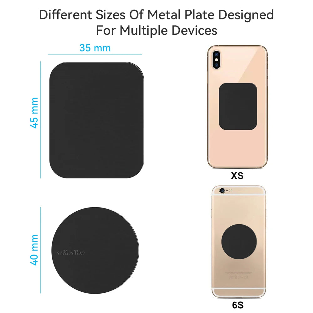 Metal Plate For Car Phone Holder Magnetic Universal Iron Sheet Disk Sticker Mount Mobile Phone Magnet Stand For IPhone Beauty World Shop