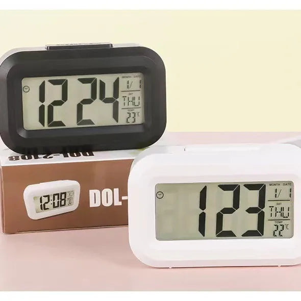 Alarm Clock Digital Clock LED Electronic With Backlight Snooze Calendar For Home Office Desktop Table Screen Display Watch Beauty World Shop