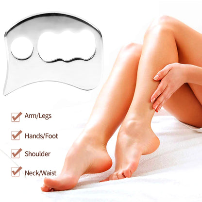 Stainless Steel Gua Sha Scraping Massage Tool IASTM Tool for Back, Legs, Arms Scraper, Anti-cellulite, Muscle Massage Relaxation Beauty World Shop