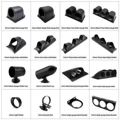 Universal 2INCH Car auto Gauge Holder 52mm manometer support Car Gauge Pod for Left Right Drive Car for 2 Inch 52mm Gauges Beauty World Shop