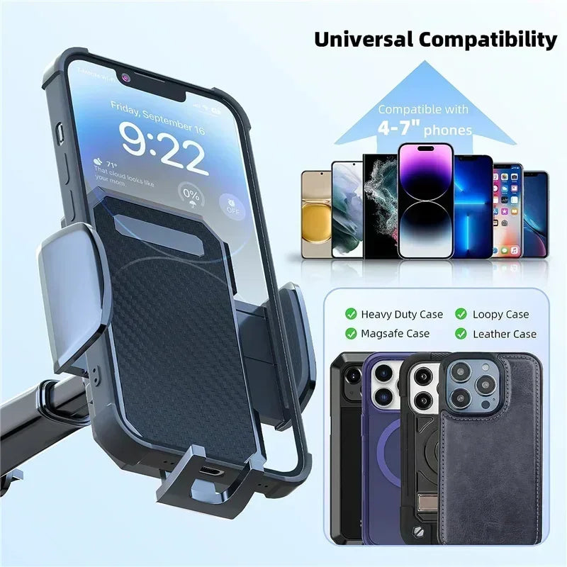 360° Windshield Car Phone Holder Car Dashboard Mobile Cell Support Bracket Universal Sucker for iPhone 16 15 14 Samsung Xiaomi Beauty World Shop
