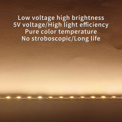 5V 2835 LED Strip Light Touch Sensor Switch Dimmable USB Flexible LED Tape Ribbon Light For Mirror Cabinet Stair Decor Lighting Beauty World Shop