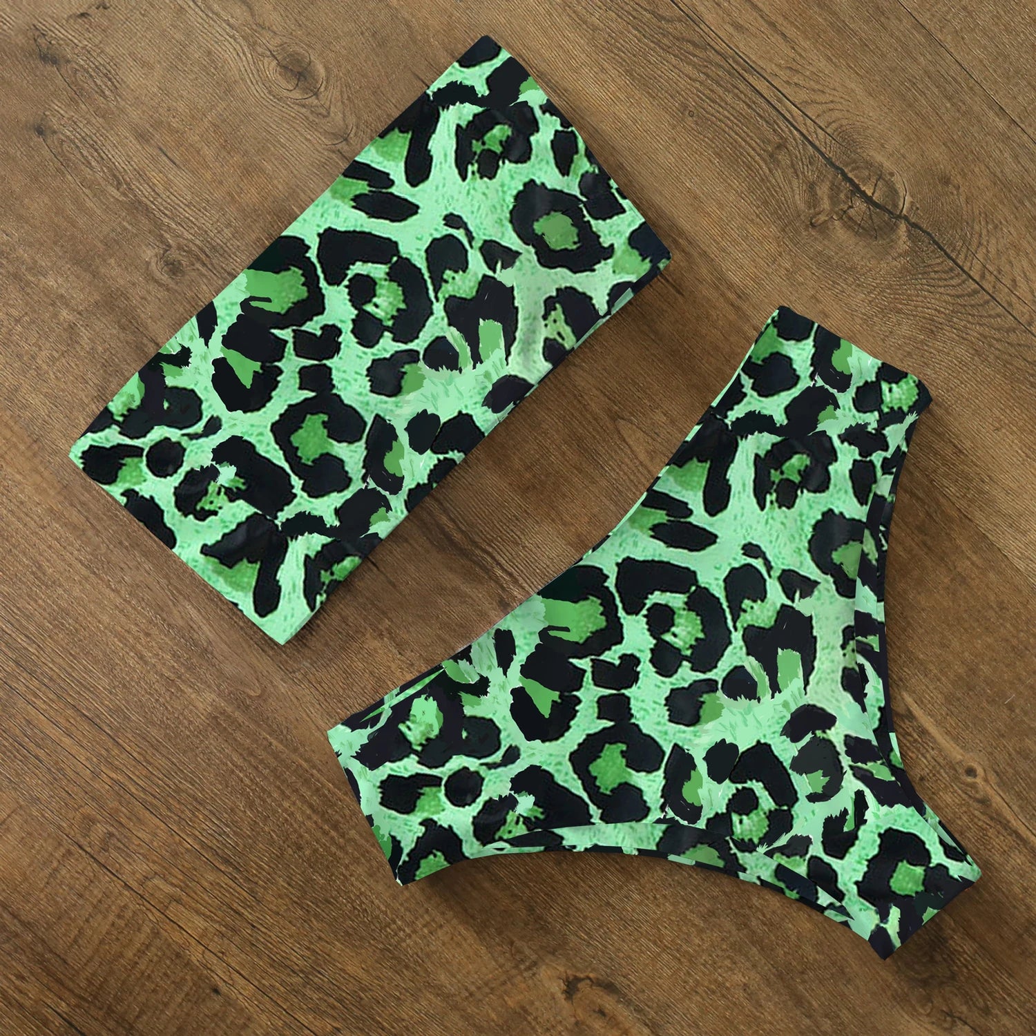2025 New Sexy Low Hight Bikini Set Swimwear Women Bandeau Female Print Floral Strappy Swimsuit Bathing Suit Beach Wear Biquini Beauty World Shop