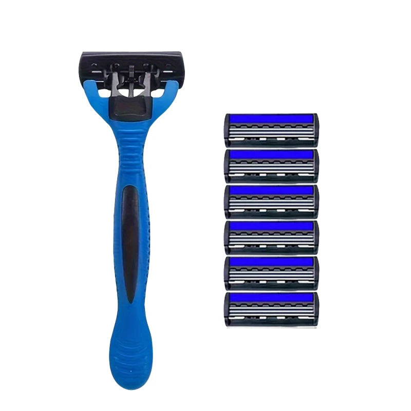 NEW Shaver Men Razor Shaving 3 Layer Stainless Blade Shaver Reusable Safety Razor Hair Removal Shaver Imported Blade Multi Tool Beauty World Shop