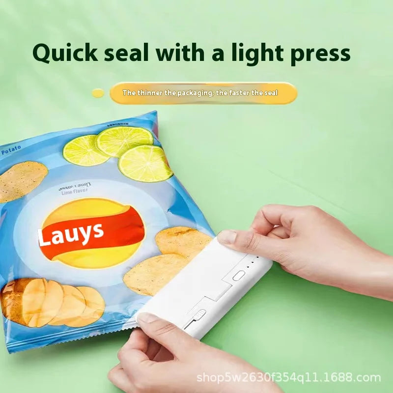 Mini Plastic Bag Sealer Heat Bag Sealing Machine Food Packaging Plastic Bags Sealer Clip Bag Handheld Rechargeable Heat Sealer Beauty World Shop