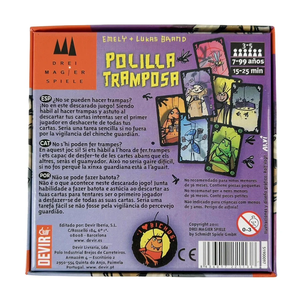Mogel Motte Polilla Cards Board Game Devir-game moth cheate /Royal Xiaoqiang Cheating Moth Cards Beauty World Shop