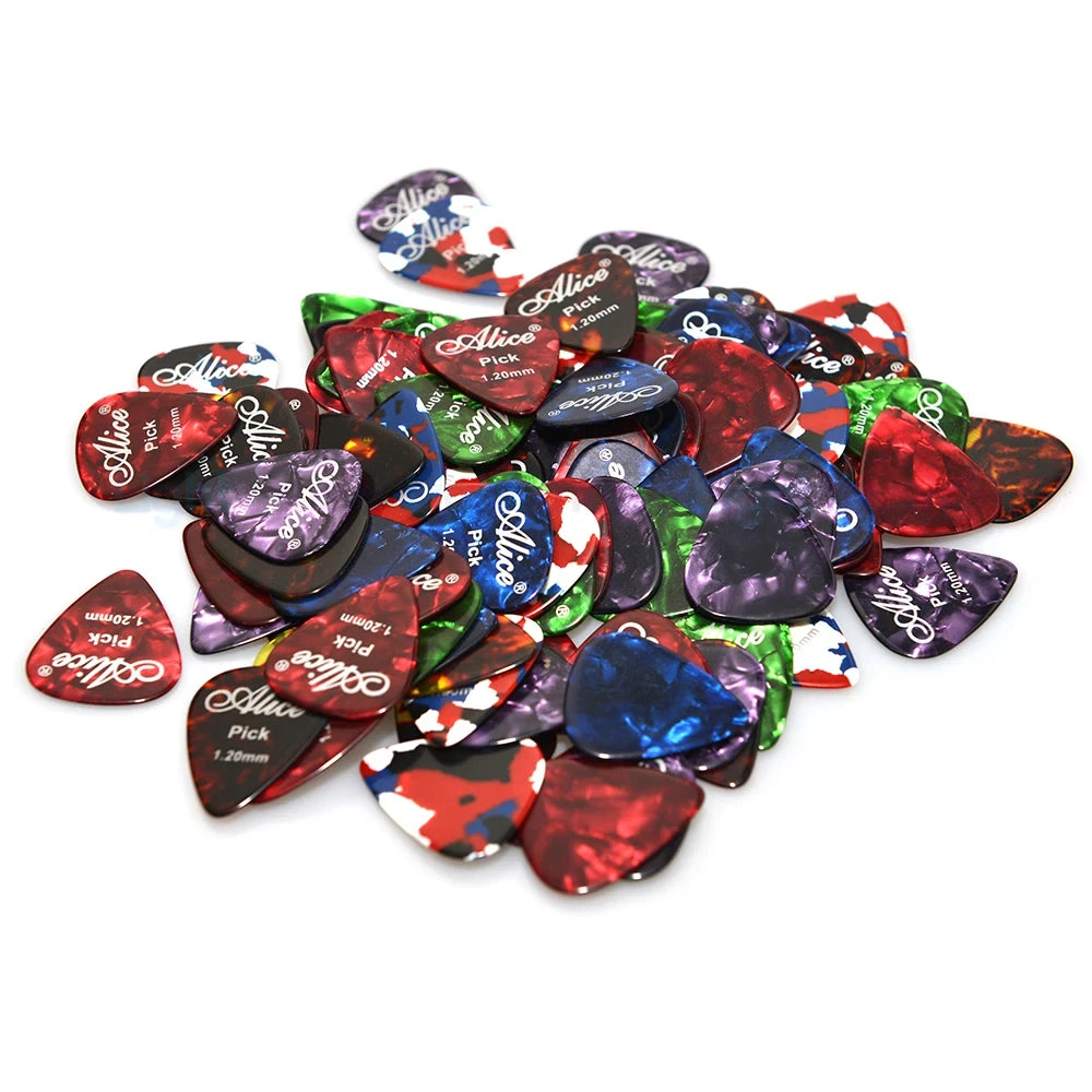 Alice Guitar Picks 6pcs Celluloid Mediator Thickness 0.46 0.71 0.81 0.96 1.20 1.50mm Electric Acoustic Guitar Accessories Beauty World Shop