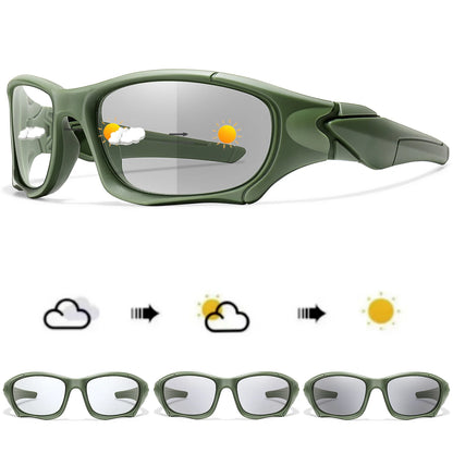 Photochromic Cycling Sunglasses Men Outdoor Sports Tactical Camouflage Goggles Vintage Driving Riding Fishing Windproof Beauty World Shop