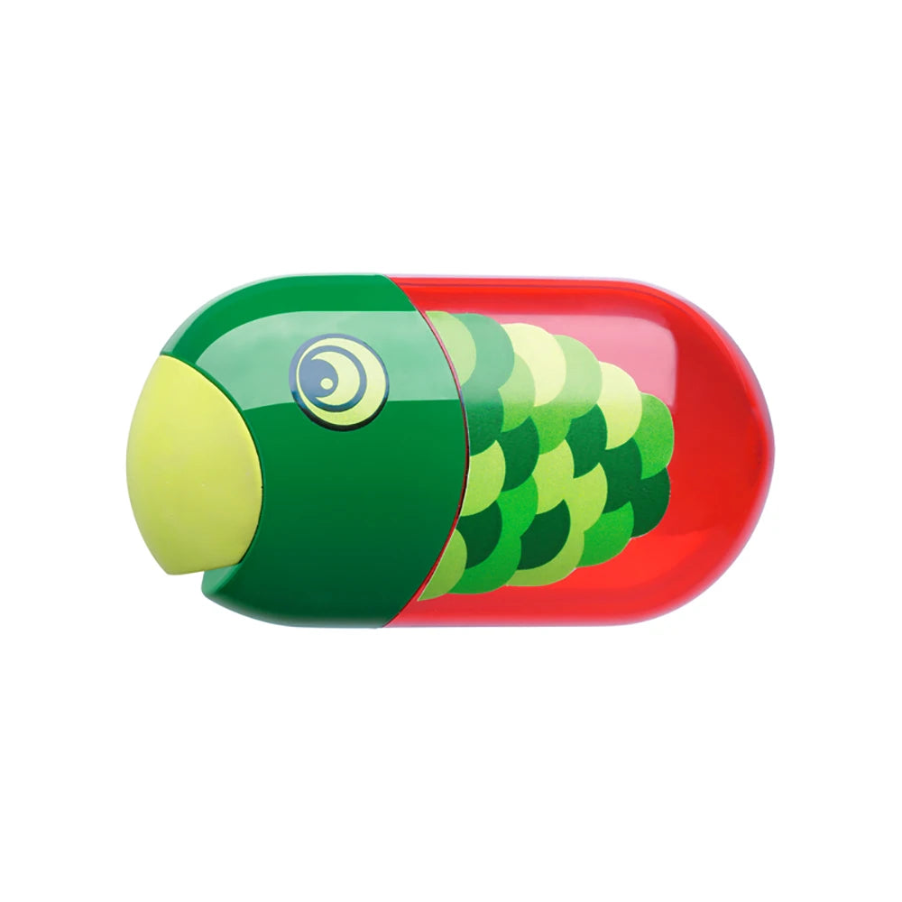 1Pc Faber Castell Double Hole Pencil Sharpener with Eraser Ladybug / Fish / Eagle Cute Stationery Back To School Beauty World Shop
