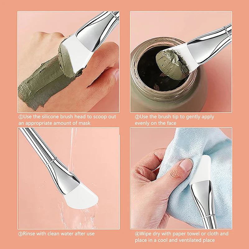 Silicone Facial Mask Brush Soft Hair Facial Mask Brush Brush Applicator For Facial Mask Beauty Salon Brushes Makeup Tools Beauty World Shop