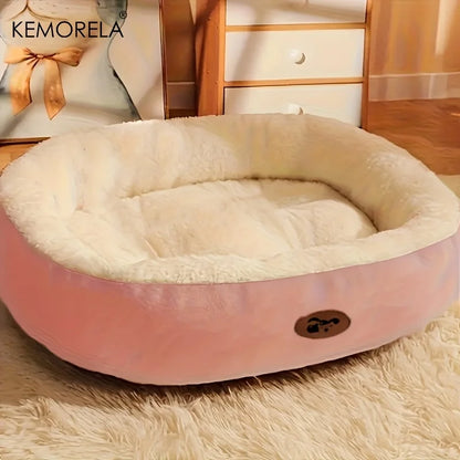 Cozy Oval Snuggle Pet Bed, Plush & Thickened Cat Bed Warm and Secure Bed for Cats and Small Medium Dogs, All Seasons Beauty World Shop