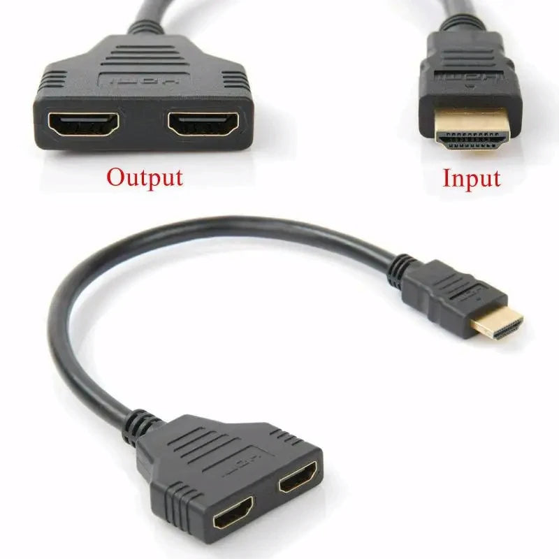 Hdmi Compatible Splitter Cable Video Switch Adapter Output Hub X Box Ps3 4 Dvd Hdtv Pc Laptop TV Hd 1080p 1 Input 2 Beauty World Shop
