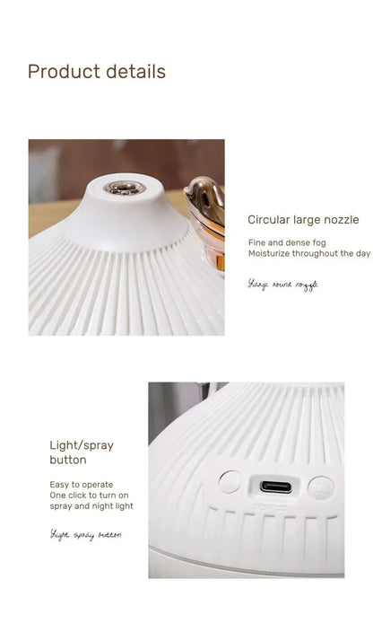 Humidifier Scented  Creative Onion Shape Can Do Night Light Quiet Sleep Desktop Office Air Conditioning Room Water Supply USB ﻿ Beauty World Shop