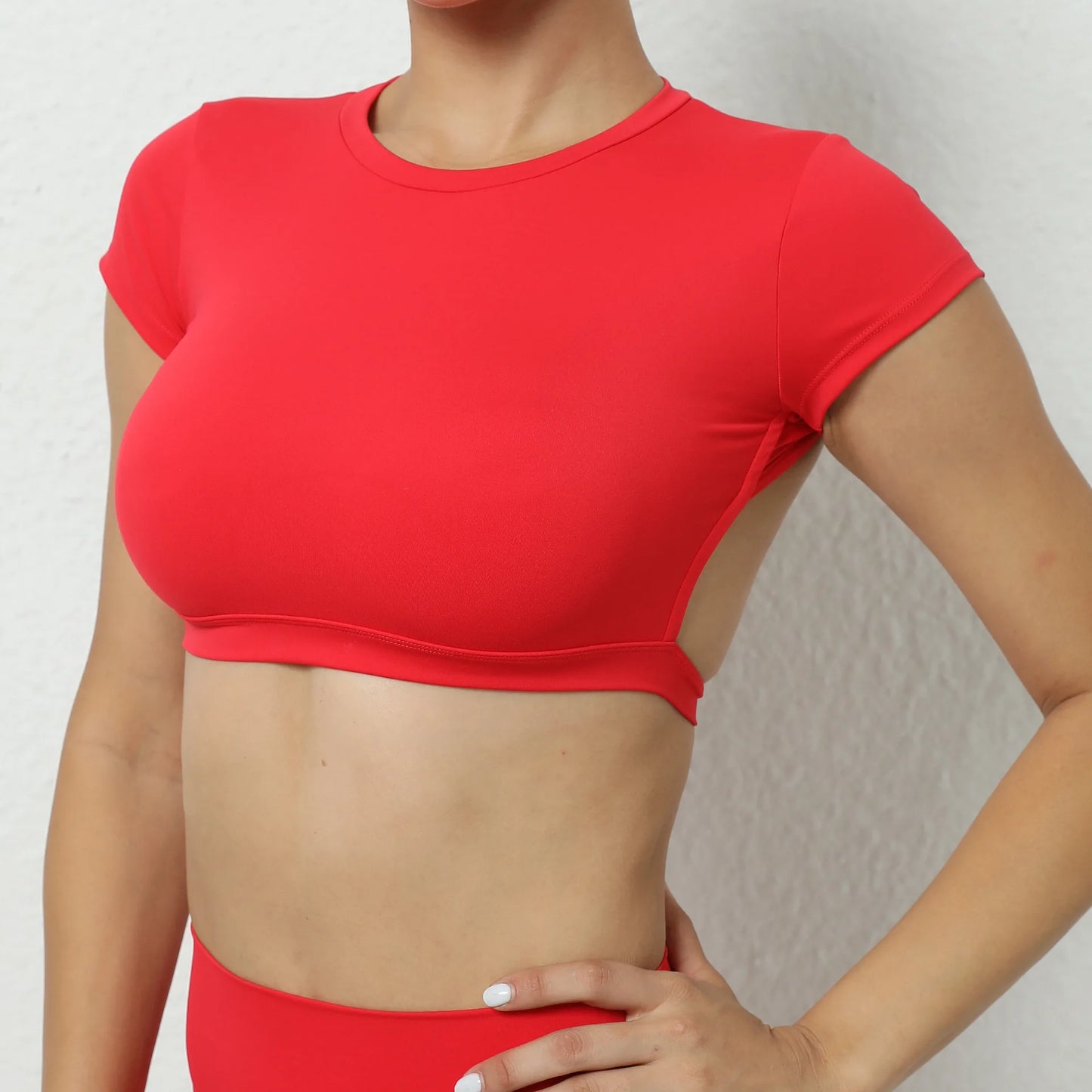Hearuisavy Sports Shirts Breathable Workout Tops Fitness Sportswear Female Backless Yoga Clothing Sport Crop Tops Women Gym Top Beauty World Shop