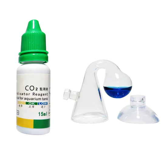 Aquarium CO2 Indicator Solution Monitor Plants Grass CO2 System Concentration Fish Tank Glass Liquid Tester Fluid Drop Checker Beauty World Shop