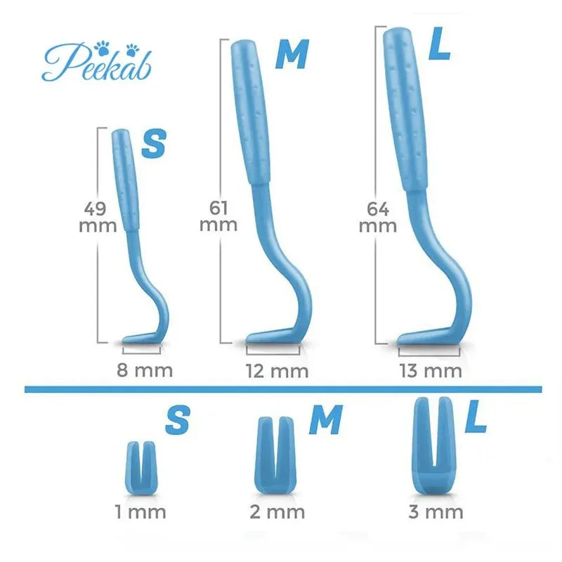 Flea Remover Hook Tick Removal Tweezer Ticks Pull Pet Cat Dog Accessaries Scratching Extractor Mite Tweezers Comb Louses Pliers Beauty World Shop
