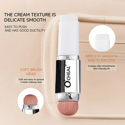 O'CHEAL Temperature Changing Foundation Stick Facial Coverage Blemishes Pores Double-Headed Face Matte Makeup Foundation Cream Beauty World Shop