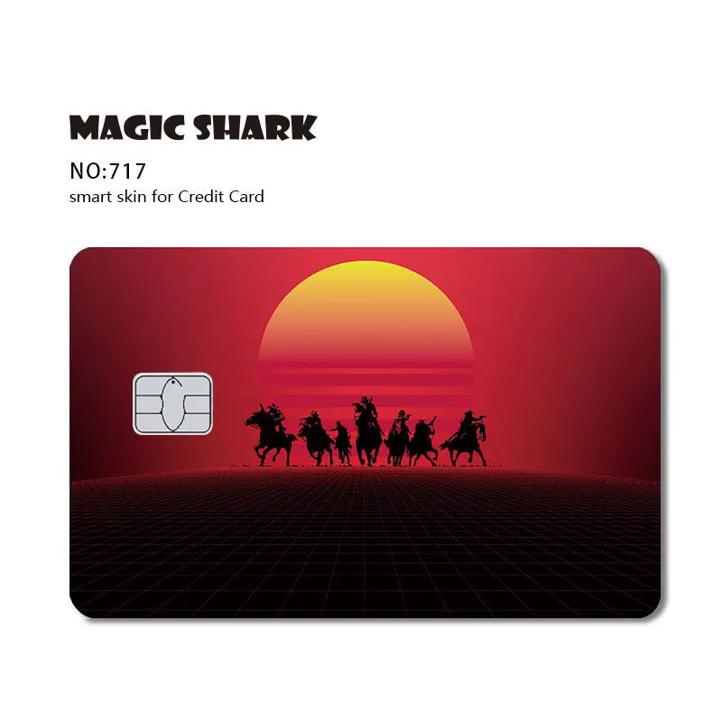 2025 New Mcloving Meme Cartoon Spider Anime Red Eyes Black Dragon PVC Sticker Film Skin for Debit Bank Credit Card Beauty World Shop