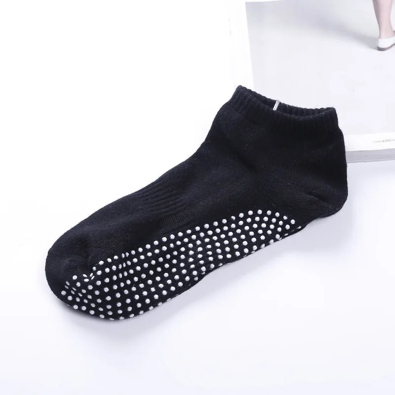 1pair Men's Cotton Non-slip Yoga Socks With Grips Breathable Anti Skid Floor Socks For Pilates Gym Fitness Size 39-44 Beauty World Shop
