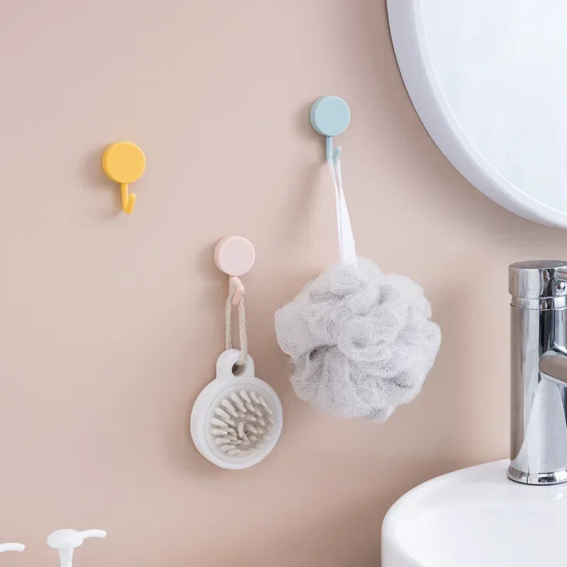 10PCS Self Adhesive Wall Hook Strong Without Drilling Coat Bag Bathroom Door Kitchen Towel Hanger Hooks Home Storage Accessories Beauty World Shop