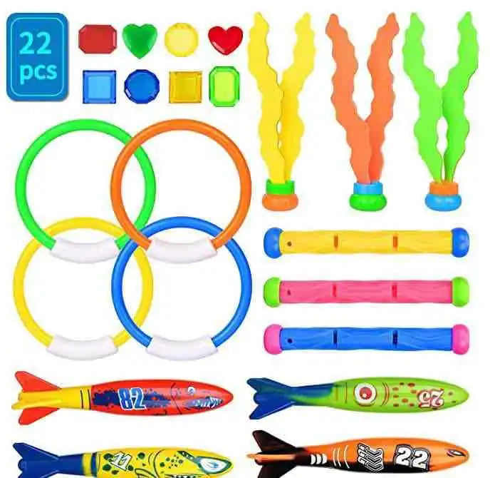 Nstk Pool Games Diving Toys Sinking Toy Multicolor Cartoon Pool Sinking Toys Creative Swim Dive Toy Set Swimming Pool Accessory Beauty World Shop
