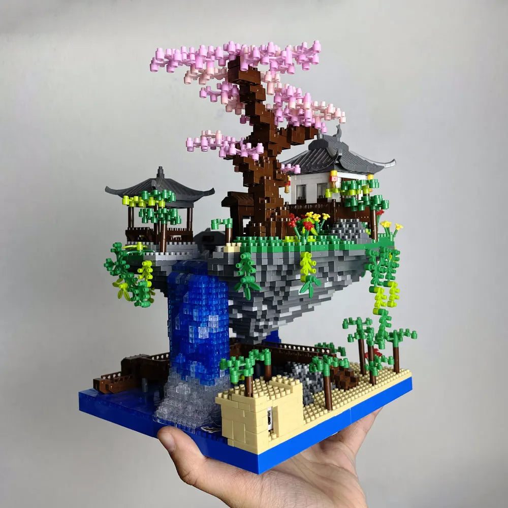 Taohuatan Lake Themed Micro Brick Building Blocks Set Adult Creative Toys Unique Chinese Landscape Model Bricks with LED Light Beauty World Shop