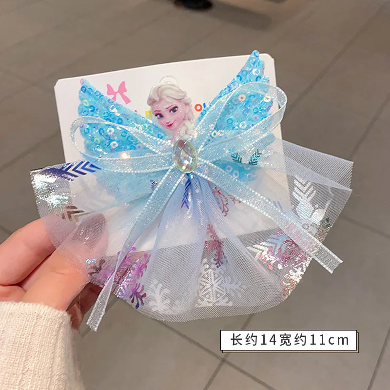 Disney Frozen Elsa Princess Wig Braid Hairpin Accessories For Girls Anime Figures Cartoon Toys Kids Kawaii Baby Hair Clip Gifts Beauty World Shop