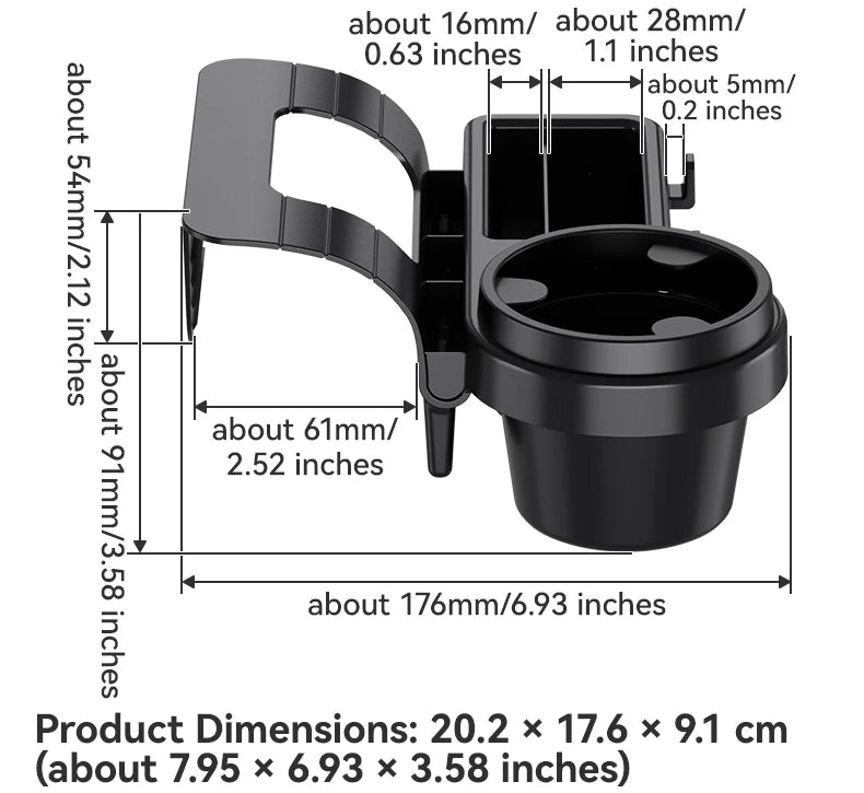 Car Cup Stand Phone Holder Mount Tray Side Door Window Storage Barrel Pocket Hanging Storage Rack with Auto Interior Accessories Beauty World Shop