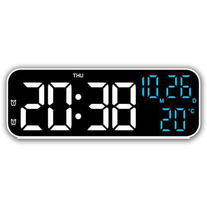 Digital Alarm Clock Temperature and Date Week Display Night Mode Table Clock Voice Control 12/24H Electronic LED Alarm Clocks Beauty World Shop