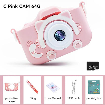 Christmas Children Camera HD 1080P Toddler Digital Video Camera 2.0inch Kids Camera with Silicone Cases Toys for Christmas Gifts Beauty Fashion