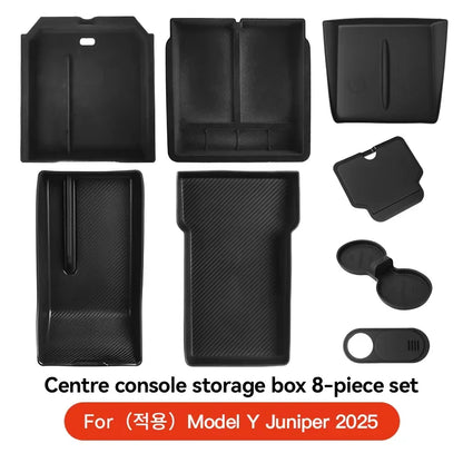 For Tesla Model 3 Y Highland Juniper 2026 Center Armrest Hidden Storage Box Cup Holder Console Organizer Box Accessories Beauty World Shop
