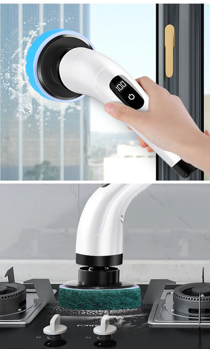 Household Multipurpose Cleaning Brush  Kitchen Gadgets Hair Brushes Bathroom Broom Toilet Mops Electric Cordless Spin Scrubber