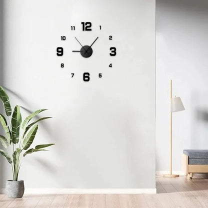 Digital Clock Wall Clock Living Room Large Garden Acrylic Mirror Sticker Decoration Decoration for Bedroom Decororation Clocks Beauty World Shop